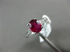 1.28CT DIAMOND & AAA RUBY 14KT WHITE GOLD 3D CLASSIC OVAL ENGAGEMENT RING #1998