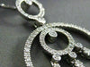 ESTATE LARGE 2.10CT DIAMOND 14K WHITE GOLD FLOATING CIRCLE OF LIFE PENDANT #1585