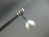 .16CT DIAMOND & AAA TAHITIAN PEARL 18K WHITE GOLD JOURNEY BAR HANGING EARRINGS