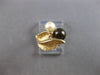 ESTATE AAA SOUTH SEA & TAHITIAN PEARL 14K YELLOW GOLD 3D DOUBLE LEAF RING #28109