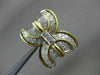 ESTATE LARGE 2.40CT DIAMOND 18KT YELLOW GOLD & PLATINUM X LOVE CLIP ON EARRINGS
