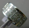 ESTATE WIDE 1.96CT PRINCESS DIAMOND 14K WHITE GOLD 3D INVISIBLE ANNIVERSARY RING