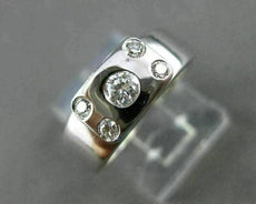 ESTATE .32CT ROUND DIAMOND 14KT WHITE GOLD ETOILE RECTANGULAR FUN RING #12037