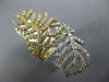 ESTATE EXTRA LARGE 2.13CT DIAMOND 18KT TWO TONE GOLD MULTI LEAF CRISS CROSS RING