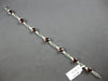 7.67CT DIAMOND & AAA GARNET 14KT WHITE GOLD 3D CUSHION & ROUND TENNIS BRACELET