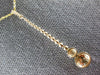 ESTATE .25CT DIAMOND 14KT YELLOW GOLD 3D DOUBLE CIRCULAR PAVE BEADED BAR PENDANT