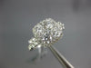 LARGE 1.32CT DIAMOND 18KT WHITE GOLD ROUND CLUSTER SQUARE HALO ENGAGEMENT RING