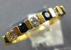 ESTATE .67CT DIAMOND & AAA SAPPHIRE 14KT YELLOW GOLD 3D 7 STONE ENGAGEMENT RING