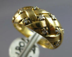 .26CT DIAMOND 14KT YELLOW GOLD MATTE & SHINY WOVEN CRISS CROSS ANNIVERSARY RING