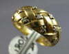.26CT DIAMOND 14KT YELLOW GOLD MATTE & SHINY WOVEN CRISS CROSS ANNIVERSARY RING