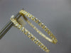 LARGE 2.91CT DIAMOND 18KT YELLOW GOLD INSIDE OUT SHARE PRONG OVAL HOOP EARRINGS