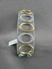 ANTIQUE 2.73CTW WIDE 14KT DIAMOND LINK CIRCULAR WHITE & YELLOW GOLD BRACELET