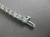 ESTATE 7.30CTW DIAMOND 14KT WHITE GOLD SQUARE LINE TENNIS BRACELET 7.50" #21554