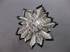 EXTRA LARGE 2.22CT DIAMOND & BLACK ENAMEL 18KT WHITE GOLD ROUND & BAGUETTE RING