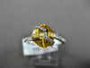 ESTATE 2.64CT DIAMOND & YELLOW TOPAZ 14KT WHITE GOLD 3D FLOATING ENGAGEMENT RING