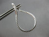 ESTATE LARGE 1.25CT DIAMOND 18KT WHITE GOLD TEAR DROP SIDEWAYS HANGING EARRINGS
