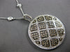 ESTATE EXTRA LARGE 4.83CT WHITE & MOCHA DIAMOND 14K WHITE GOLD FLOATING PENDANT
