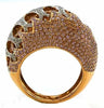 EXTRA LARGE 2.53CT WHITE & PINK DIAMOND 18KT WHITE & ROSE GOLD 3D LOVE KNOT RING