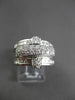 ESTATE LARGE 1.50CT DIAMOND 18KT WHITE GOLD 3D PRINCESS & ROUND COCKTAIL RING