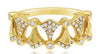 ESTATE .28CT DIAMOND 14KT YELLOW GOLD 3D TRIANGULAR ETOILE FUN RING
