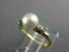ESTATE AAA SOUTH SEA PEARL 14KT TWO TONE GOLD CLASSIC SOLITAIRE LOVE RING #19519