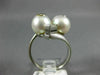 ANTIQUE LARGE .46CT DIAMOND & AAA SOUTH SEA PEARL 18K WHITE GOLD 3D FUN RING