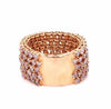 LARGE 2.9CT PINK DIAMOND 18K ROSE GOLD MULTI ROW 3/4TH ETERNITY ANNIVERSARY RING
