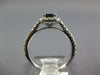 1.21CT DIAMOND & AAA SAPPHIRE 14K WHITE GOLD 3D EMERALD CUT HALO ENGAGEMENT RING