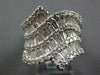 LARGE 3.52CT DIAMOND 18KT WHITE GOLD 3D ROUND & BAGUETTE SWIRL ANNIVERSARY RING
