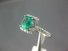 1.40CT DIAMOND & AAA EMERALD 14KT WHITE GOLD SQUARE & ROUND HALO ENGAGEMENT RING
