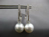 EXTRA LARGE .79CT DIAMOND & AAA SOUTH SEA PEARL 18KT WHITE GOLD HANGING EARRINGS