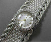 ANTIQUE EXTRA WIDE .45CT DIAMOND 14KT WHITE GOLD LARGE 3D ELECTION WATCH #20453