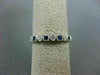 .34CT DIAMOND & AAA SAPPHIRE 14K WHITE GOLD FILIGREE MILGRAIN ANNIVERSARY RING