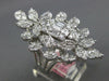 LARGE 4.38CT DIAMOND 18KT WHITE GOLD 3D MULTI SHAPE CLUSTER FLOWER COCKTAIL RING