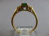 .62CT DIAMOND & AAA EMERALD 14K YELLOW GOLD 3D OVAL & ROUND FRIENDSHIP LOVE RING