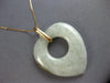 EXTRA LARGE AAA JADE 14KT YELLOW GOLD 3D OPEN HEART LOVE FLOATING PENDANT #27743