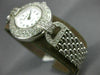 LARGE GENEVE 1.80CT DIAMOND 14KT WHITE GOLD ROUND ROMAN NUMERAL WATCH #2304