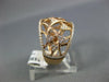 ESTATE WIDE .55CT DIAMOND 18KT ROSE GOLD 3D OPEN FILIGREE STAR FUN RING