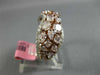ESTATE WIDE 4.17CT WHITE & PINK DIAMOND 18KT WHITE GOLD CLUSTER ANNIVERSARY RING