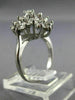 ESTATE WIDE .91CT DIAMOND 14K WHITE GOLD CLASSIC CLUSTER FLOWER LOVE RING #26380