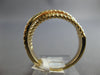 ESTATE 1.33CT DIAMOND 14KT YELLOW GOLD 3D 3 ROW CRISS CROSS INFINITY LOVE RING