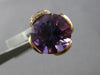 EXTRA LARGE 9.8CT DIAMOND & AAA AMETHYST 14KT ROSE GOLD 3D FLOWER ROSE LOVE RING