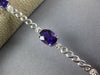 7.04CT DIAMOND & AAA AMETHYST 14KT WHITE GOLD 3D OVAL & ROUND TENNIS BRACELET