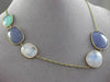 ANTIQUE EXTRA LONG 75.0CTW MULTI SHAPE GEM BY THE YARD 14KT YELLOW GOLD NECKLACE