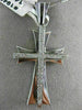 ESTATE LARGE .46CT DIAMOND 14KT WHITE GOLD 3D HANDCRAFTED CROSS PENDANT #19403