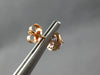 .68CT DIAMOND & AAA AMETHYST 14KT ROSE GOLD 3D ROUND HALO FLOWER STUD EARRINGS