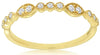 .15CT DIAMOND 14KT YELLOW GOLD ROUND & MARQUISE SHAPE FILIGREE ANNIVERSARY RING