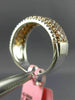 ESTATE WIDE 1.37CT WHITE & PINK DIAMOND 18KT WHITE & ROSE GOLD ANNIVERSARY RING