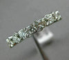 ESTATE .64CT DIAMOND 14KT WHITE GOLD ETOILE SEMI ETERNITY ANNIVERSARY RING #1224