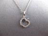 ESTATE SMALL .07CT DIAMOND 14KT WHITE GOLD 3D APPLE FUN FLOATING PENDANT